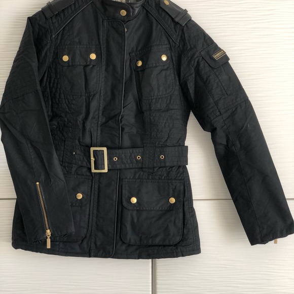 Barbour International Womens Moto Jacket Size UK8 - Picture 2 of 5